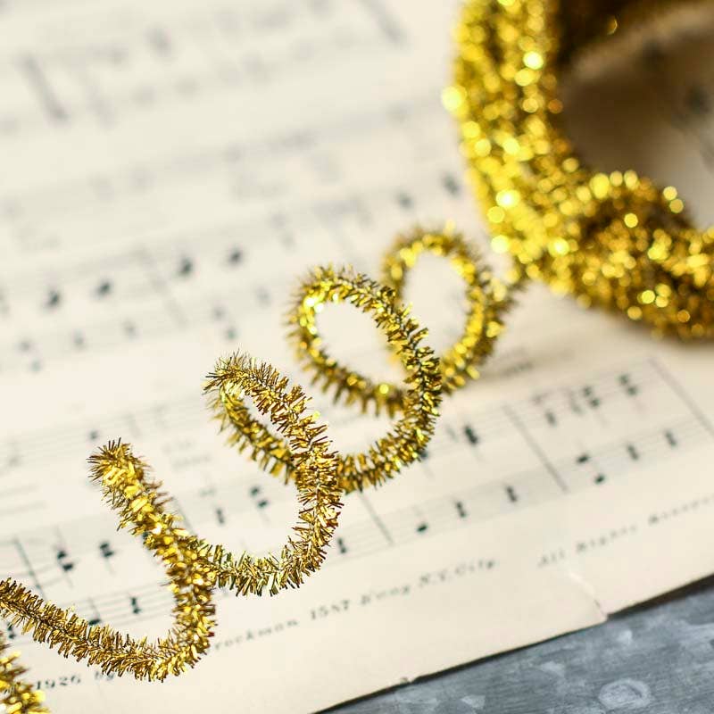 Factory Direct Craft - Wholesale Ornament Set - 10 Yards Tinsel Skinny Wired Cord Garland - Select Color0