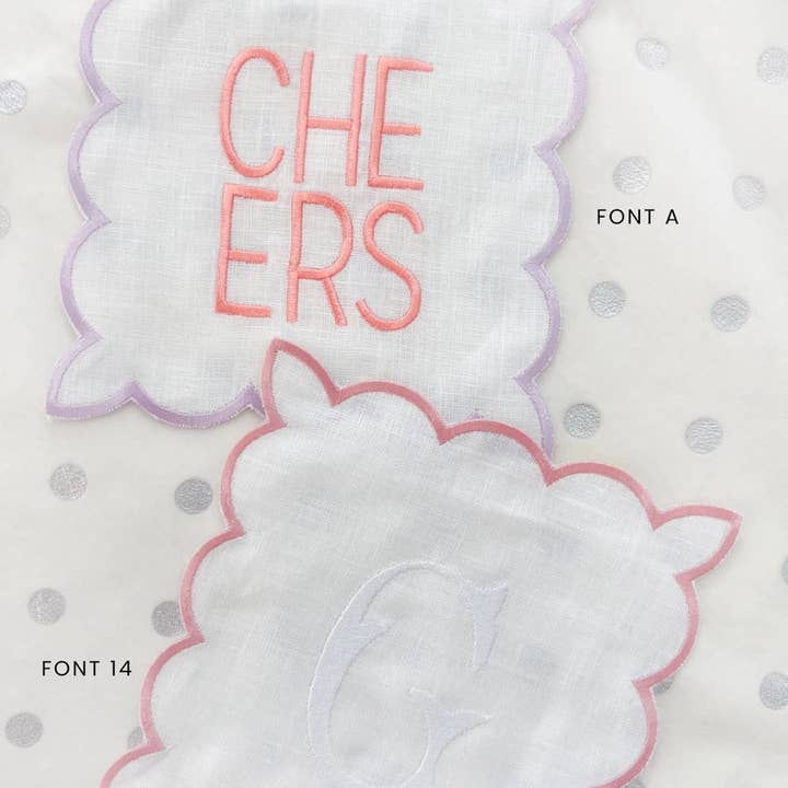 HOPE & JOY – Großhandel Papier- & Stoffserviette – Quadratische, gewellte Cocktailservietten bestickt Neues Zuhause Geschenk2