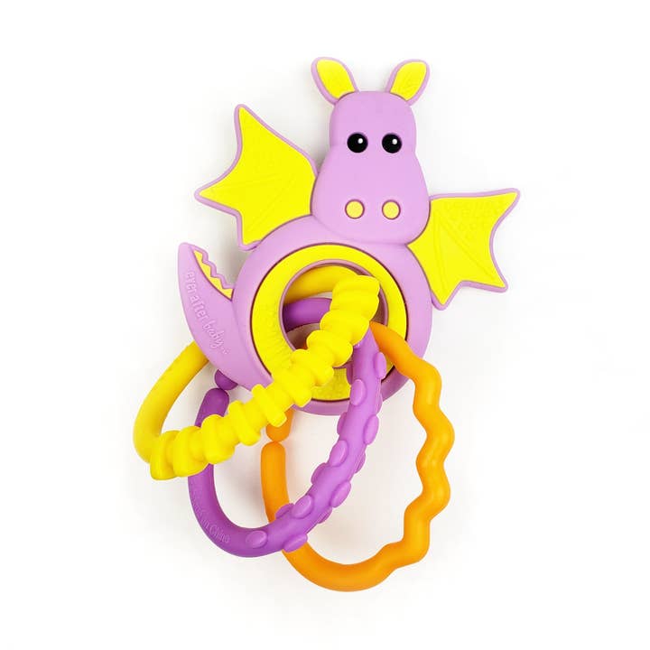 Linkable Baby Dragon Silicone Teething Ring Teether Toy for wholesale by Ever After Baby