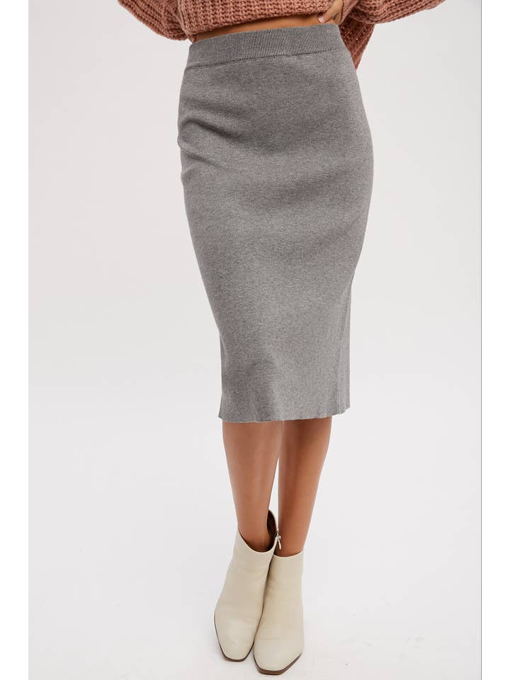 Bluivy - Wholesale Skirt - Women's - H LINE MIDI SWEATER SKIRT11