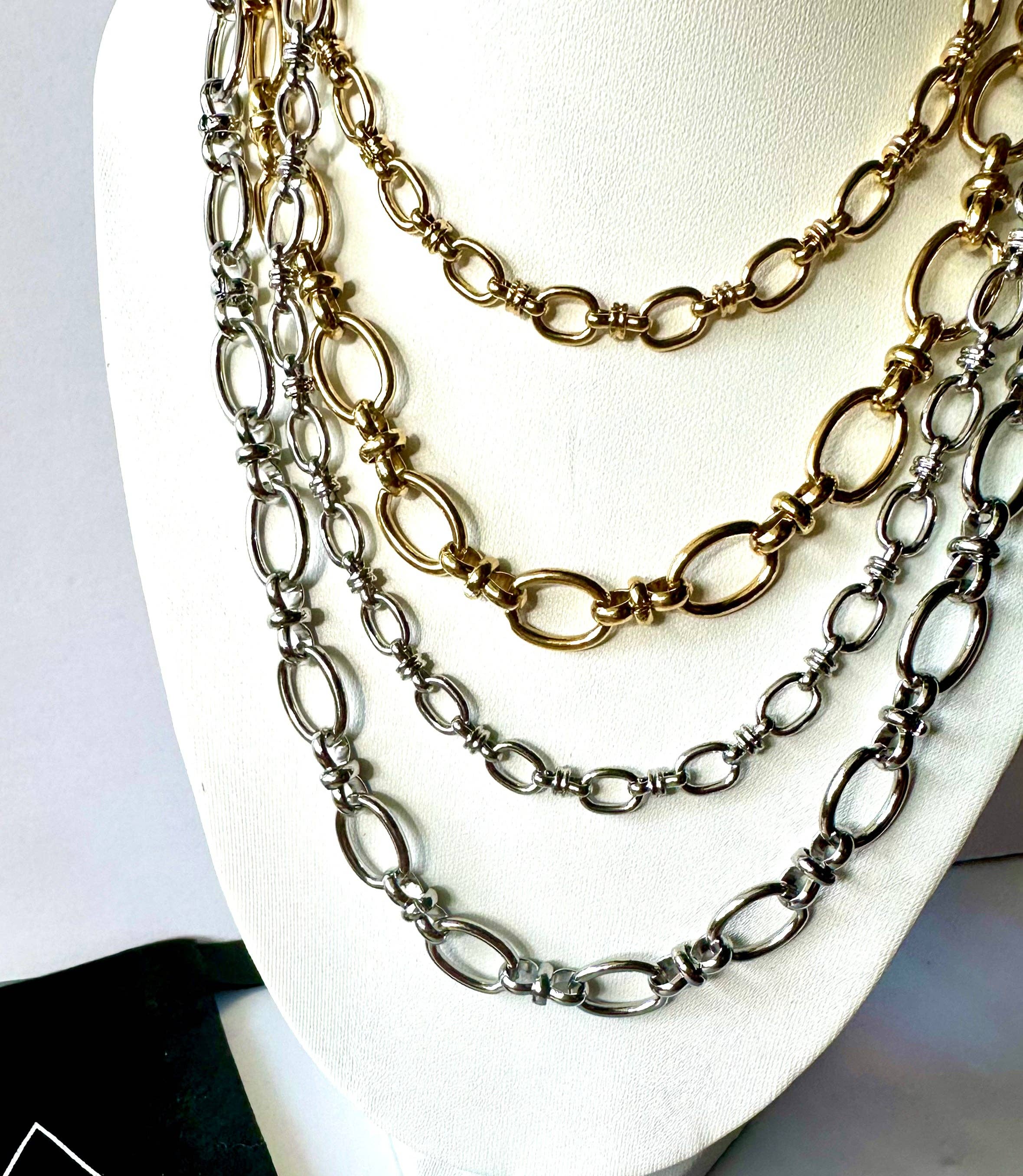 Deep South Originals Inc. - Wholesale Link & Chain Necklace - Tri-Oval Link Chain Necklacel ~ Deep South Originals2