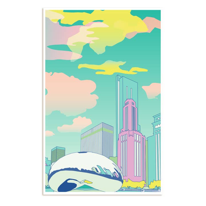 Cloud Gate Illustration Without Text Poster for wholesale by RAYGUN