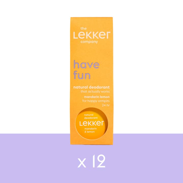 Deodorant cream mandarin & lemon (x12) for wholesale by The Lekker Company