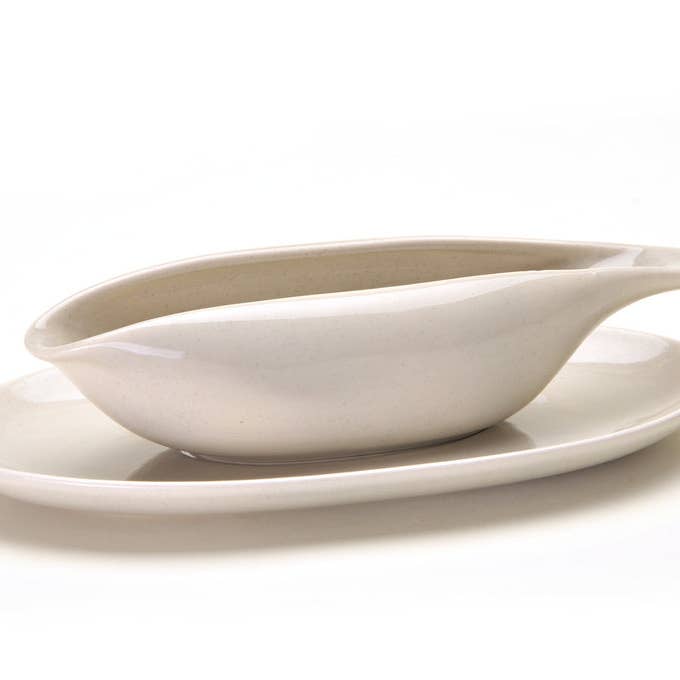 Bauer Pottery - Wholesale Sauce Server - American Modern Gravy Boat & Saucer
