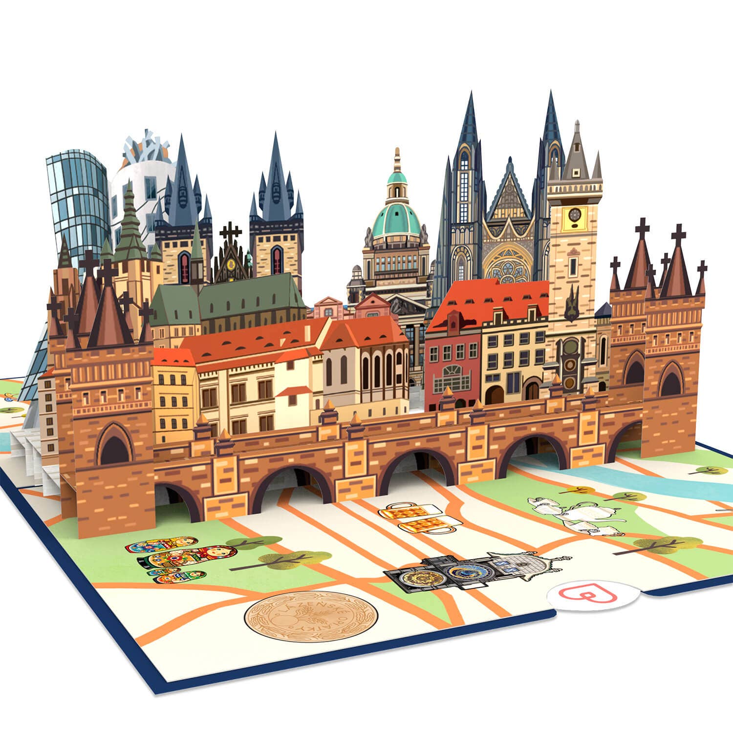 papercrush - Wholesale Everyday Greeting Card - Prague Pop-Up Card0