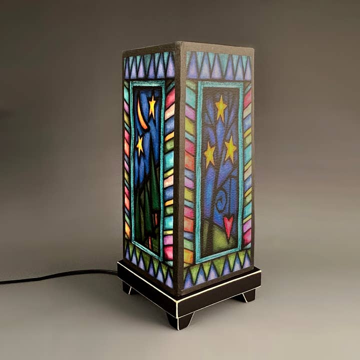 Macone Clay / Spooner Creek - Wholesale Accent/Desk Lamp - ML68 - Night Sky W/Border Mood Lamp