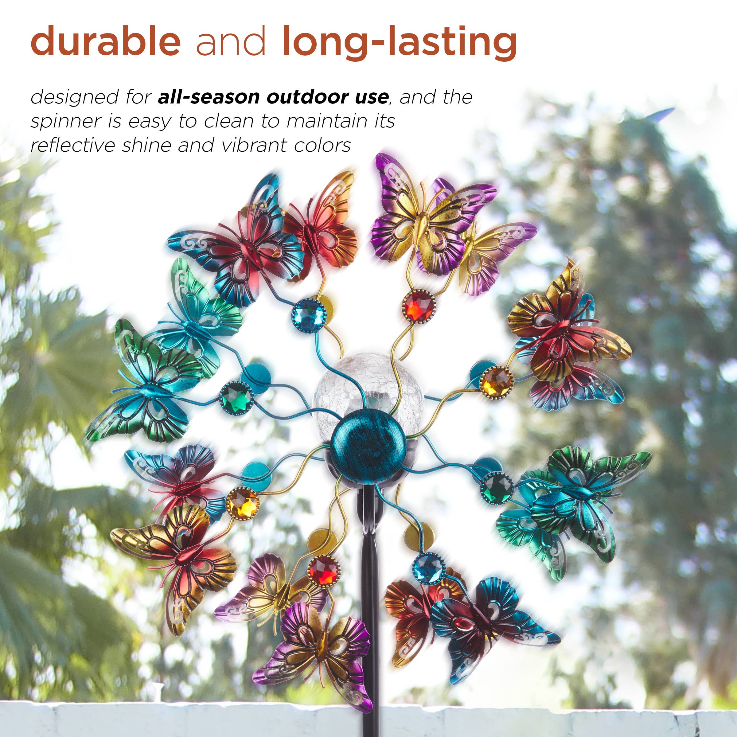 Alpine Corporation - Wholesale Wind Spinner - Alpine Corporation Solar Butterfly Wind Spinner Stake5