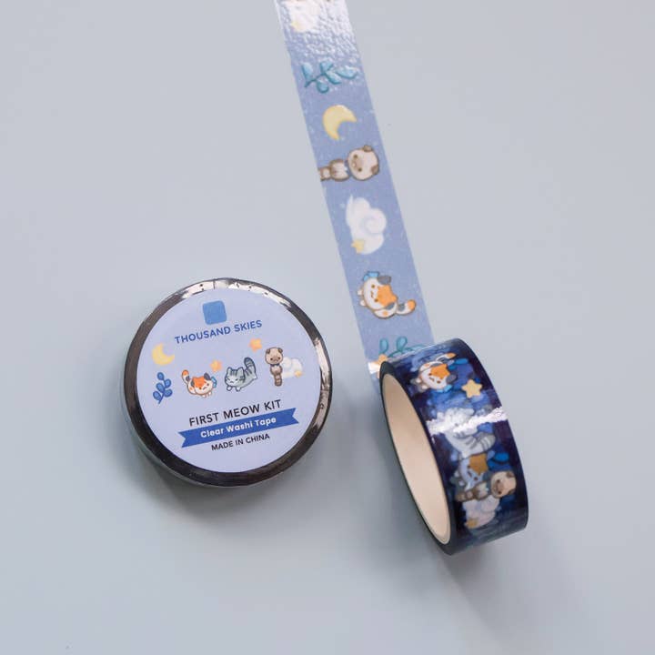 Thousand Skies - Wholesale Tape - PET Tape (Transparent) First Meow Kit - Kittens6