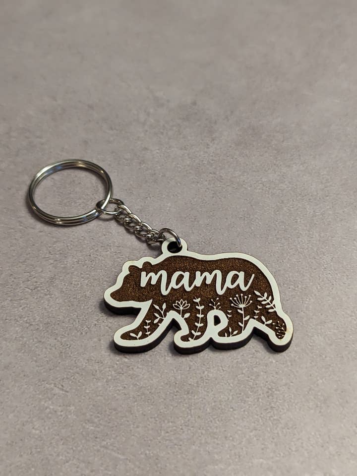 Mama Bear Llavero para venta al por mayor de Bean Hut Boutique