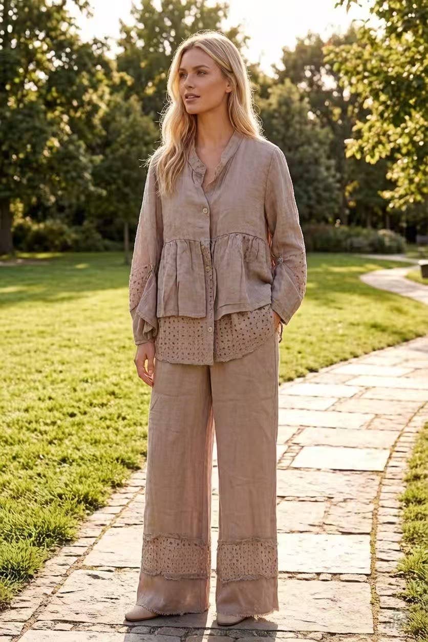 LÉA & LUC – wholesale Pants – Women's – 100% Linen Trousers REF. 3049039