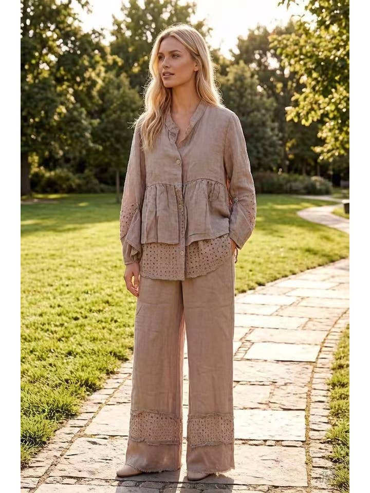 LÉA & LUC – wholesale Pants – Women's – 100% Linen Trousers REF. 3049039