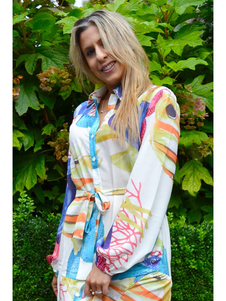 Ostara Collection - Wholesale Dress - Women's - Reef Romance MIDI Shirt Dress5