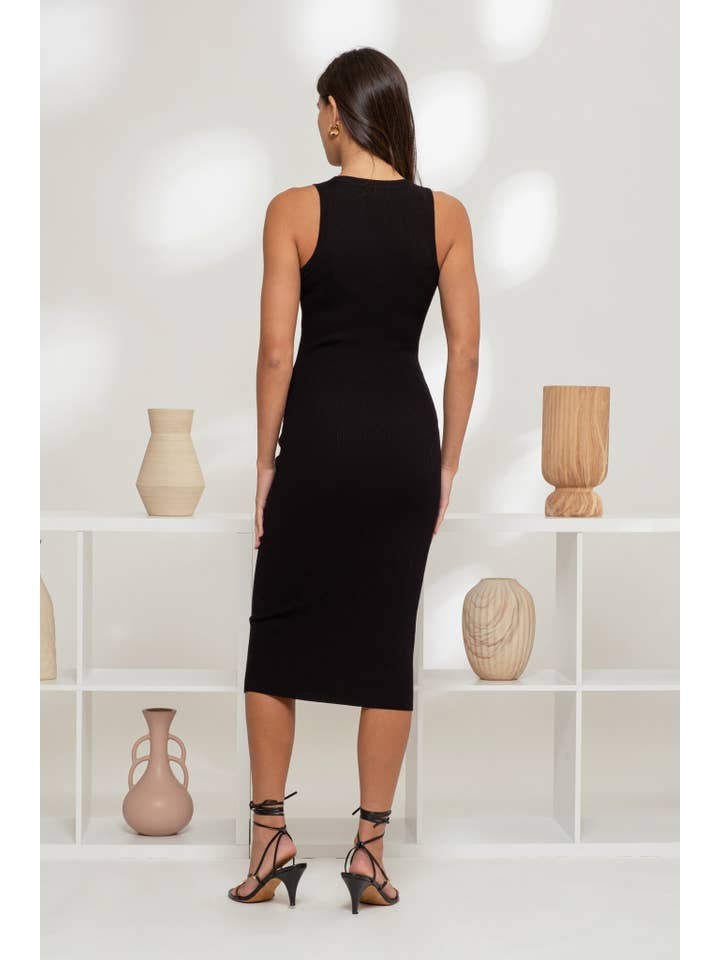 The Workshop Studio – Engroshandel Kjole - Dame – RIBSTRIKKET TANK MIDIKJOLE15