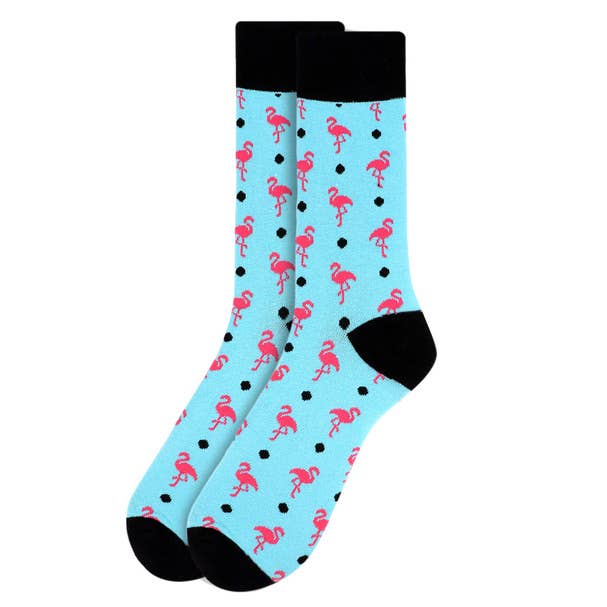 Selini New York - Wholesale Socks - Men's - Men's Flamingos Novelty Socks- NVS1786-871