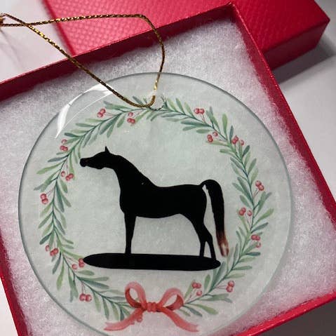 Personalized Glass Christmas Ornament – Custom Photo, Logo, or Horse Breed Silhouette – Gift Boxed and other Purchase Wholesale custom glass ornaments. Free Returns & Net 60 Terms on Faire trending on Faire.