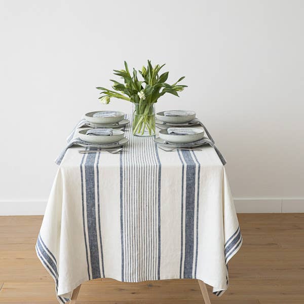 Linen Tablecloth Indigo Tuscany for wholesale by LinenMe
