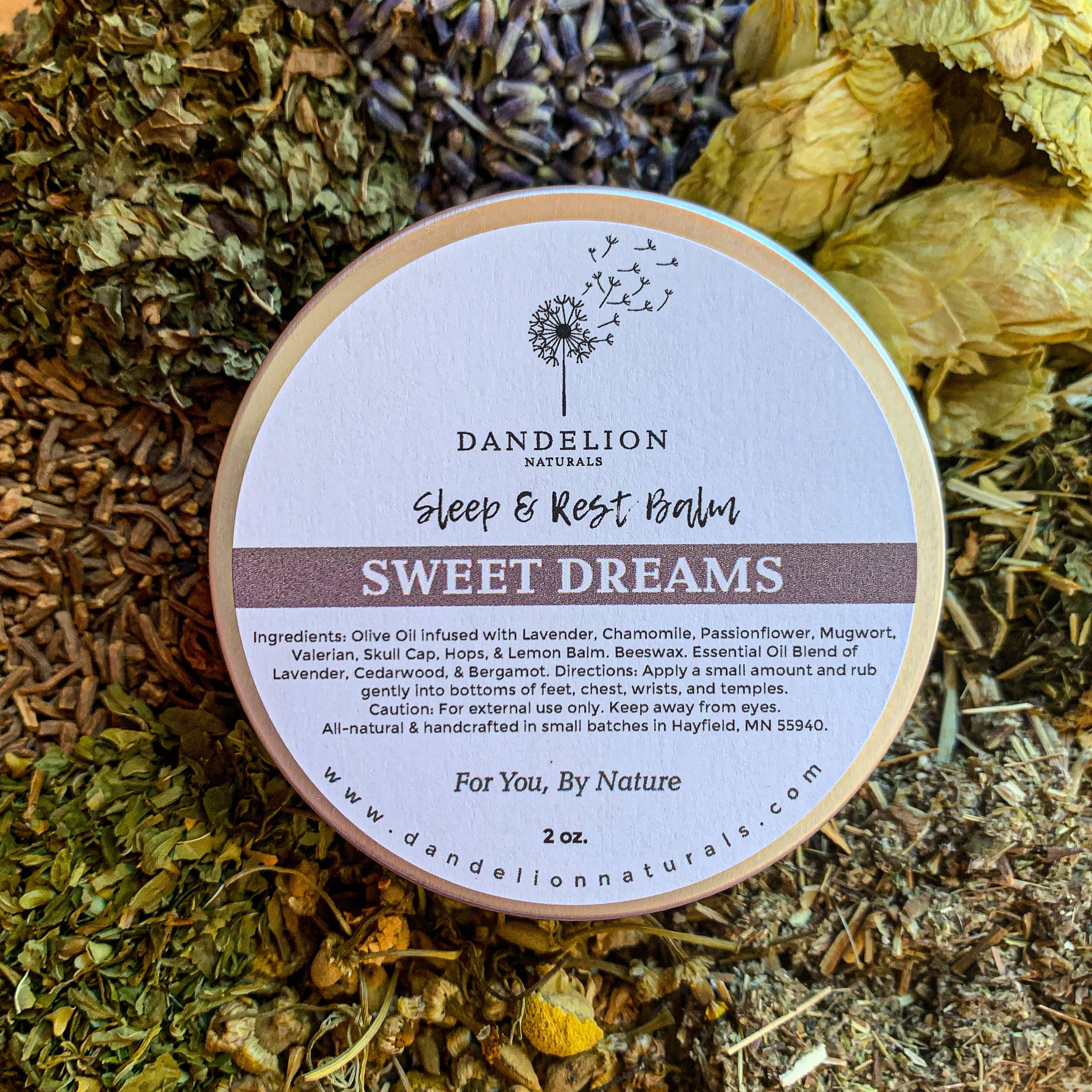 Dandelion Naturals - Wholesale Healing Salve/Balm/Cream - Sweet Dreams | Sleep Rest Balm | Calming Salve | Sleep Aid2
