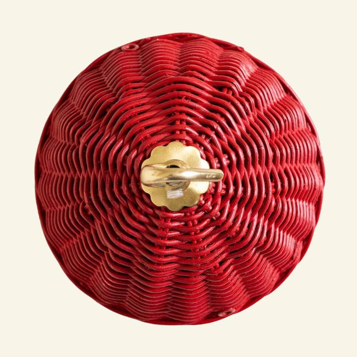 Rita Rattan Ceiling Rose, Heritage Red for wholesale by Hastshilp