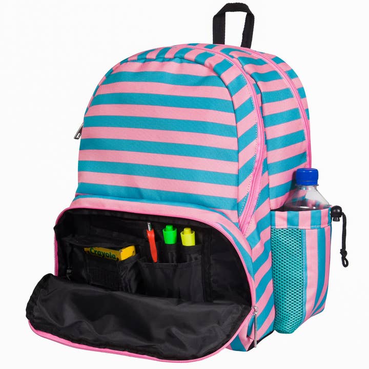 Wildkin - Wholesale Backpack - Kids - Pink Stripes 17 Inch Backpack1
