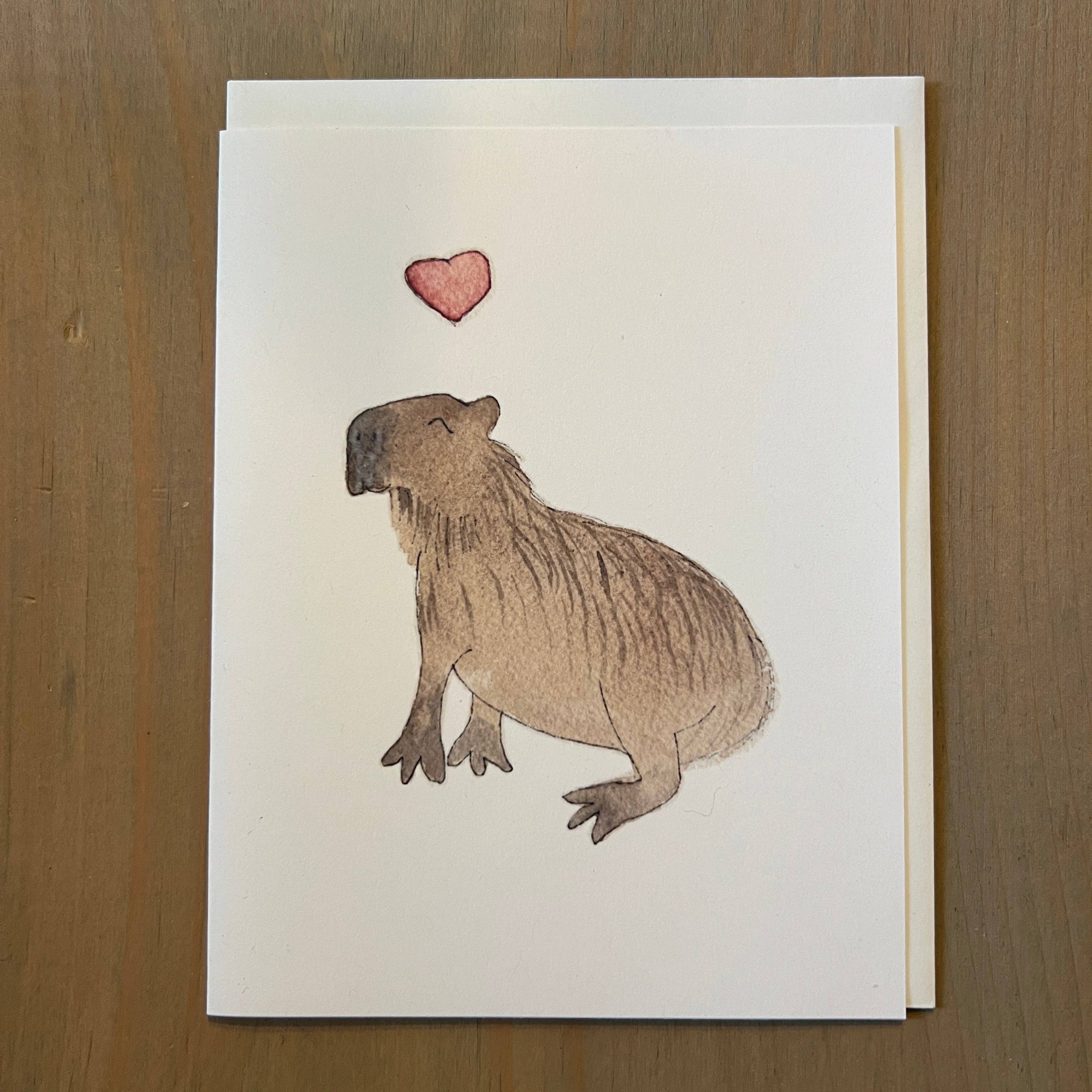 Zucchini Fish - Vente Cartes de déclaration d'amour - Capybara Love1