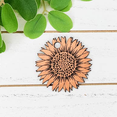 Trendy Transfers - Wholesale Keychain - Women's - Sunflower Leather Keychain
