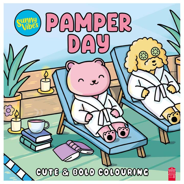 Sunny Vibes Pamper Day Colouring Book for wholesale by Hinkler Australia
