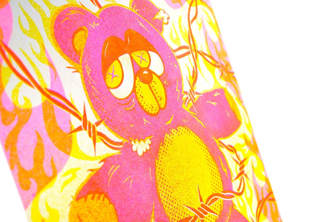 Day Off Ltd. - Wholesale Art Print - Deady Bear Riso Print1