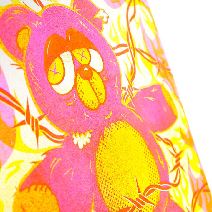 Day Off Ltd. - Wholesale Art Print - Deady Bear Riso Print1
