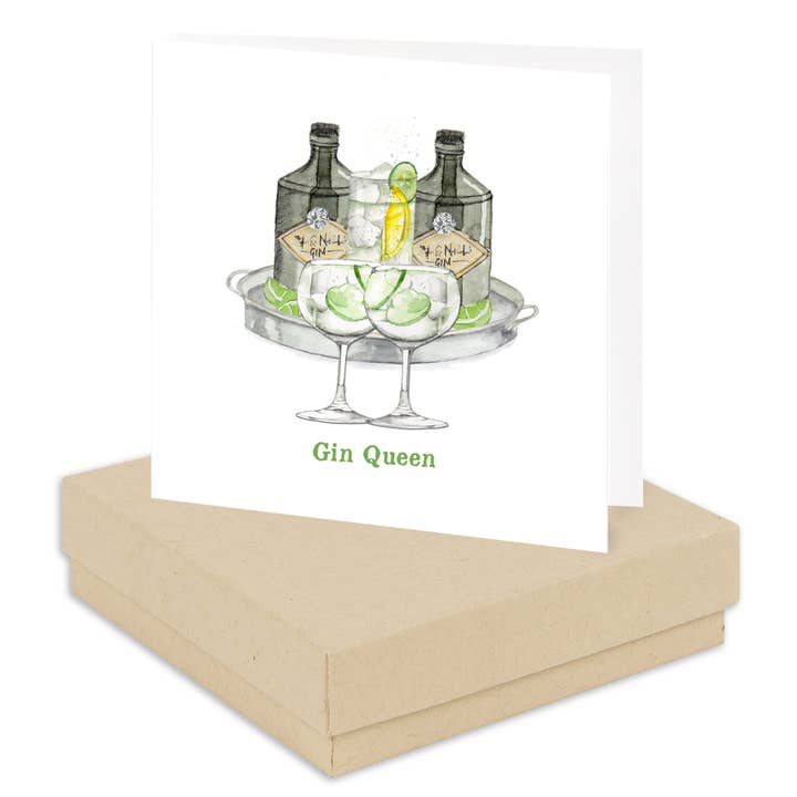 Crumble & Core - Vente Clous d'oreille - Clous d'oreilles en argent - Clous d'oreilles en cristal argenté - Carte Gin