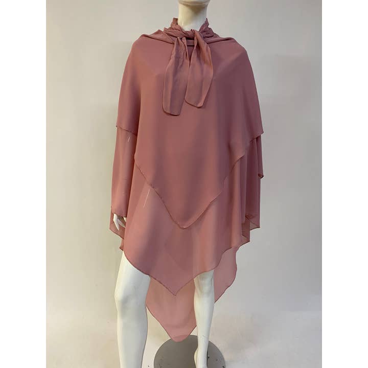 ORNELLA PARIS - Wholesale Cape - Women's - Khimar with three-layer ruffles MC-R201115