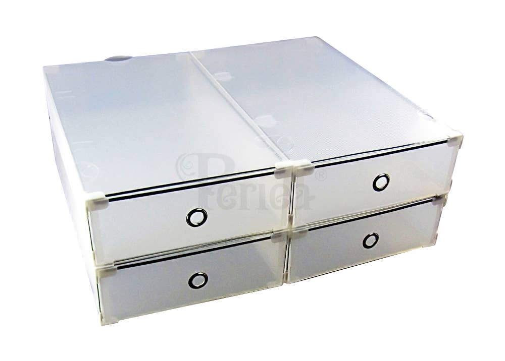 Periea - Wholesale Shoe Rack - Periea 'Rosa' Plastic Knee Boots Storage Drawers - Pack of 43