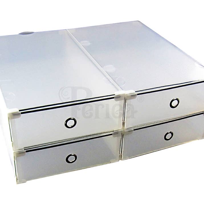 Periea - Wholesale Shoe Rack - Periea 'Rosa' Plastic Knee Boots Storage Drawers - Pack of 43