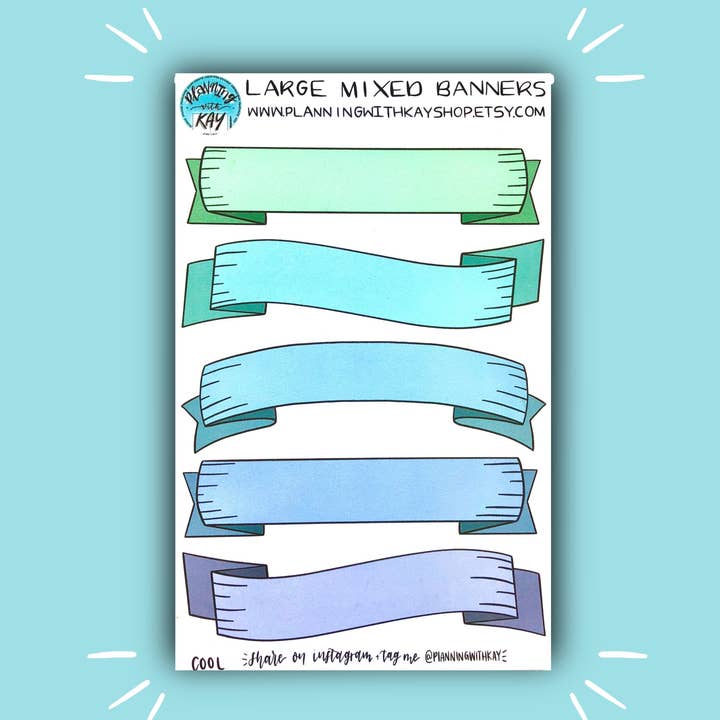 Large Mixed Banner for wholesale by Planning With Kay