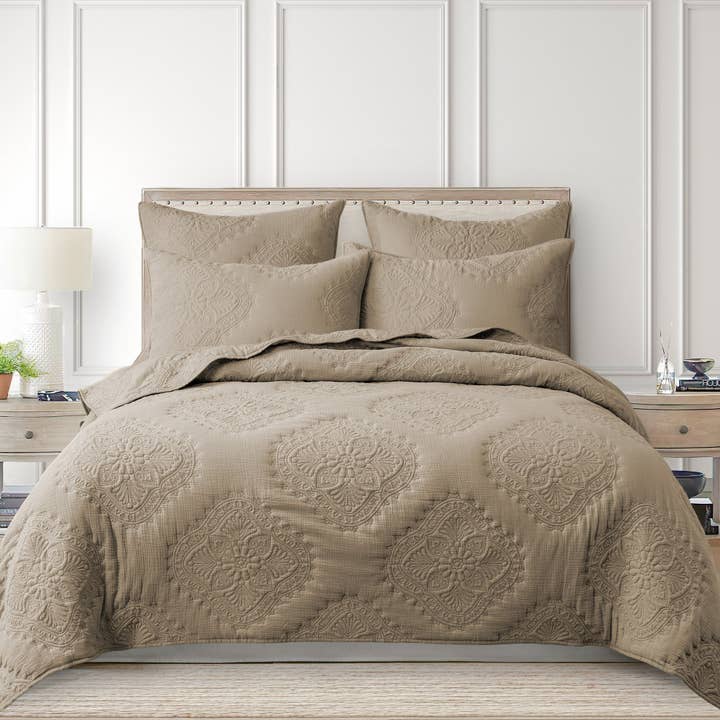 Muslin Stitch Quilt Set for wholesale by Levtex Home