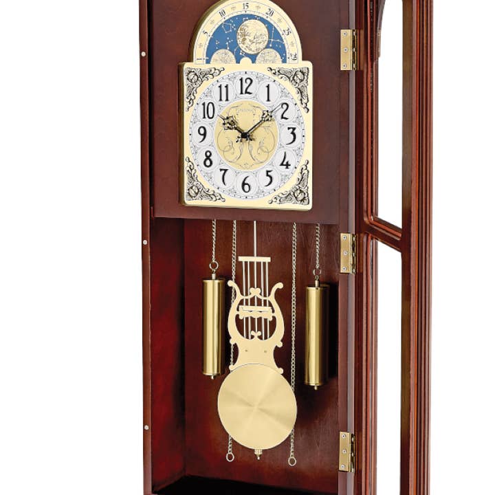 Playful Tail - Wholesale Wall Clock - Bulova C4332 Litchfield Regulator Chime Solid Hardwood Wall Clock