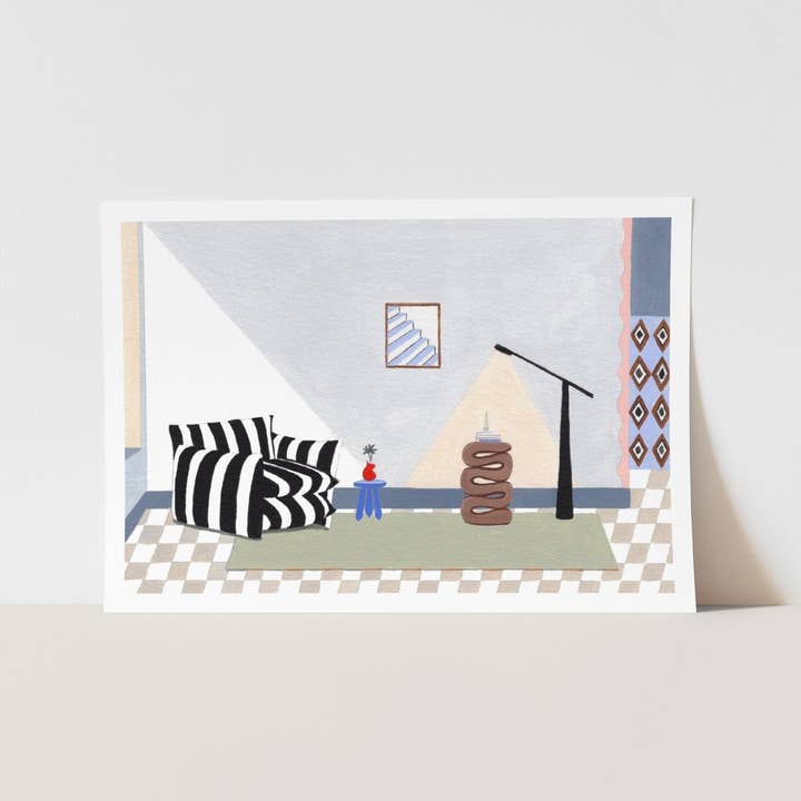 Reading Room Mini Art Print for wholesale by Case Study