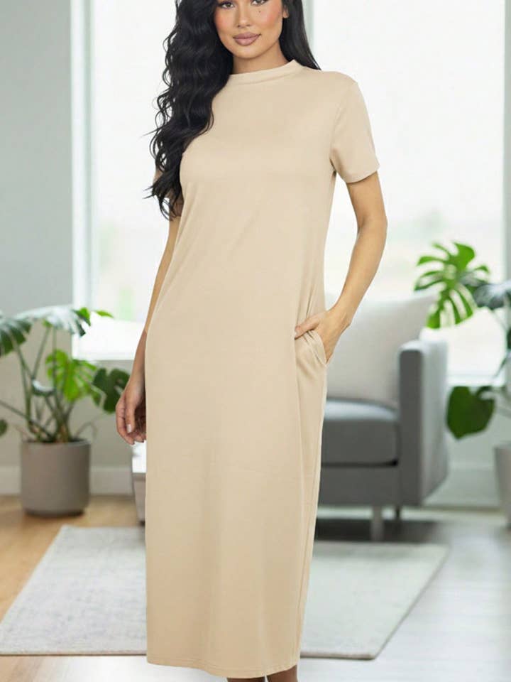 CAPELLA APPAREL - Wholesale Dress - Women's - Side Pocket Tee Dress28