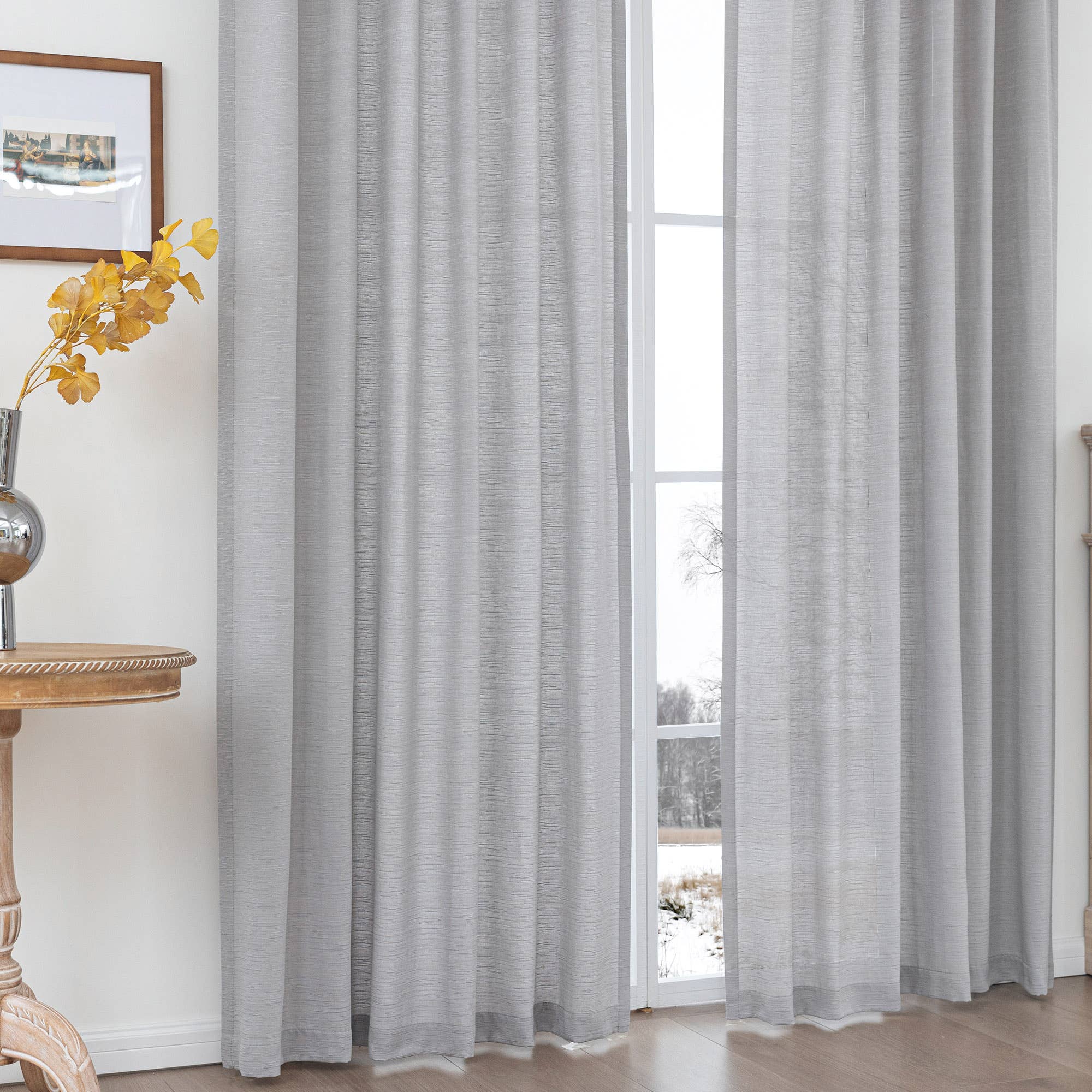 Awesome Home - Wholesale Curtain - Cotton Blend Light Filtering Back Tab Curtains (2 Panels)28