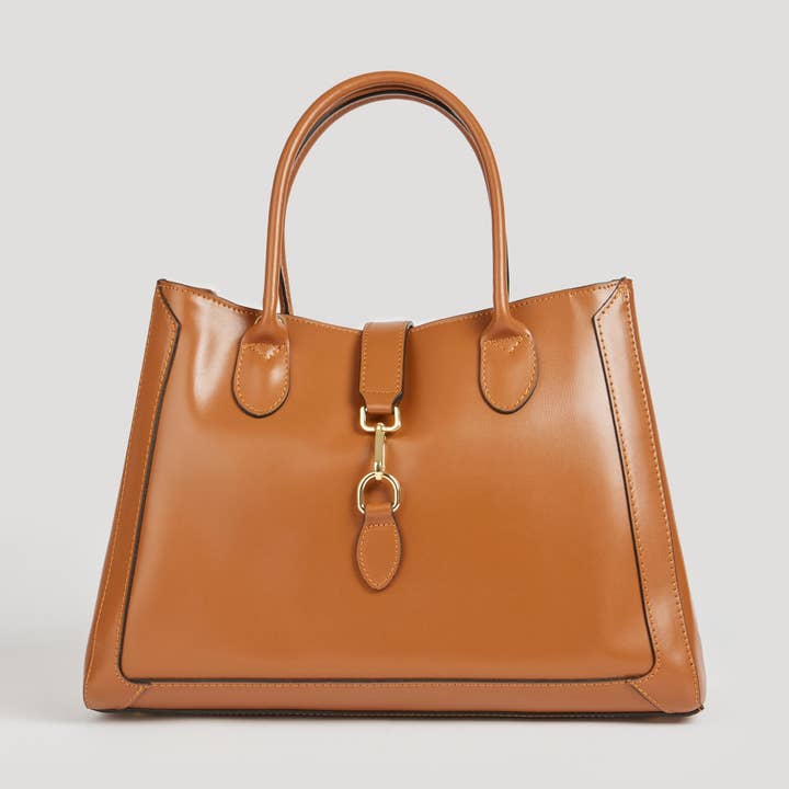 Voemièn - Wholesale Top handle bag – women's - Chloe Bag in Tan Brushed Leather0
