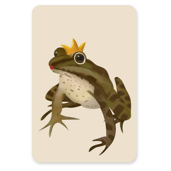 Postkaart - Kikkerkoning for wholesale by Silly Goose