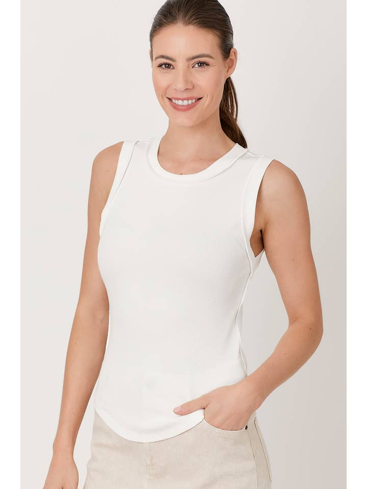 Mystree - Wholesale Tank Top - Women's - 60556 Exposed Seaming Ribbed Tank61