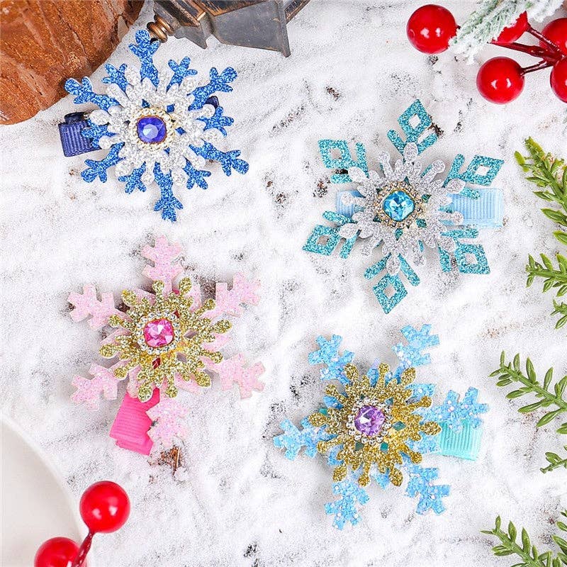 UZ Wholesale Store - Wholesale Ornament - Snowflake Crystal Hair Clip2