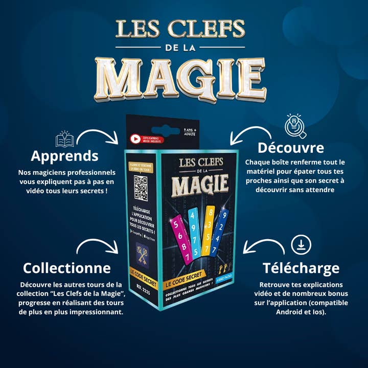 Les Clefs de la Magie 🗝️🎩 - Wholesale Magic Trick - PACK X10 - Magic Tricks: The Secret Code1