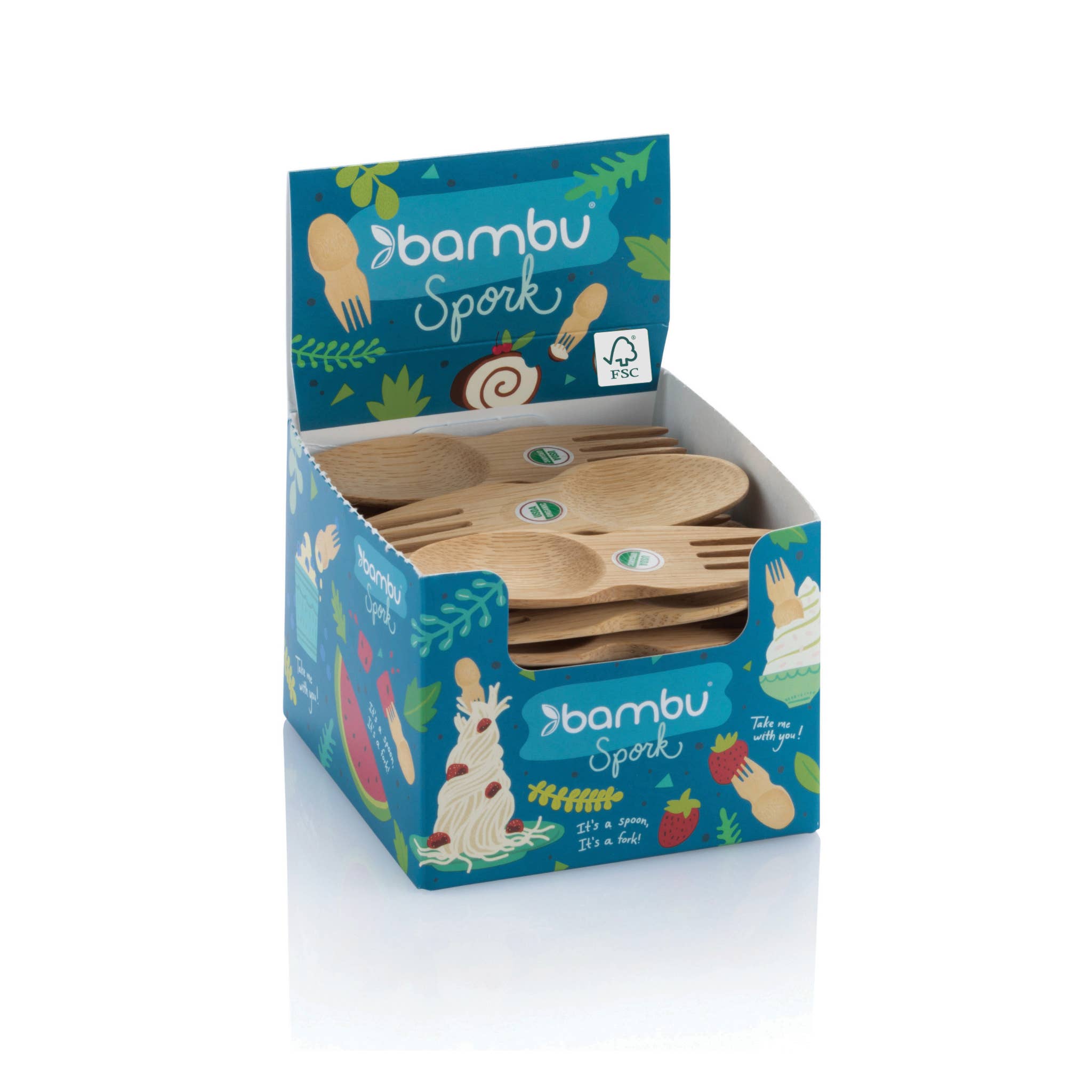 bambu® - Wholesale Retailer Display - Home & Living - Bamboo Sporks in Display Unit