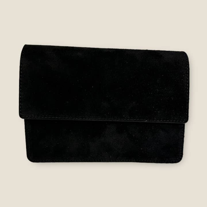 ALEX BAG | BLACK SUEDE for wholesale by Fique The Label