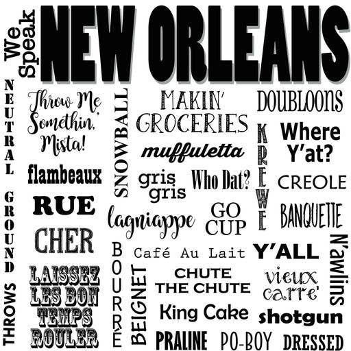 We Speak New Orleans, Toalha de chá decorativa de lembrança para cozinha por atacado de Distinctive Design Wholesale