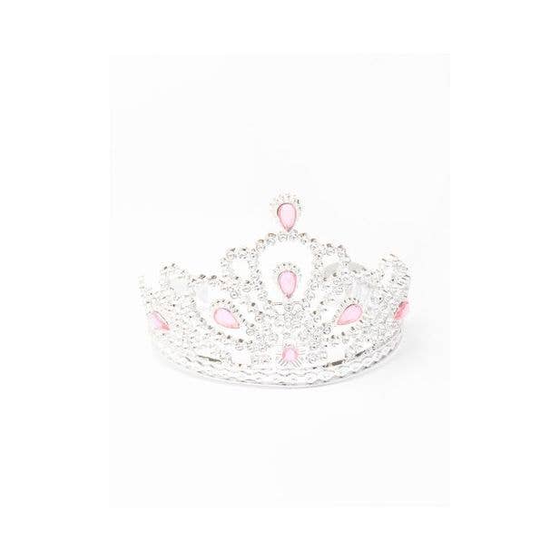Inca UK - Wholesale Tiara - Kids - Silv Plastic Tiara With Pink Stones