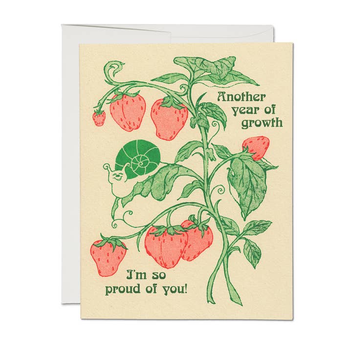 Red Cap Cards - Wholesale Birthday Card - Another Year of Growth birthday greeting card