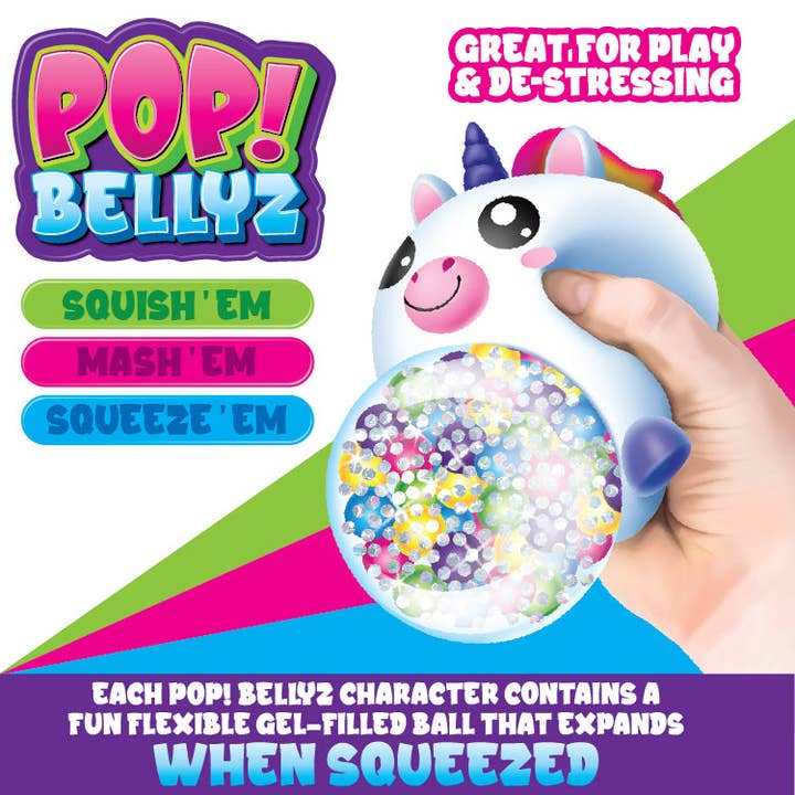 Novelty Brands - Wholesale Squishy Toy - Kids & Baby - SO MUCH FUN POP BELLYZ PLUSH SQUEEZE TOY 12 PIECE DISPLAY