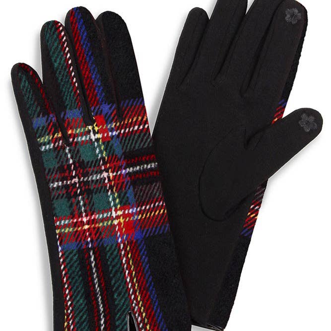 Hana - Wholesale Gloves - Women's - Tartan Plaid Gloves